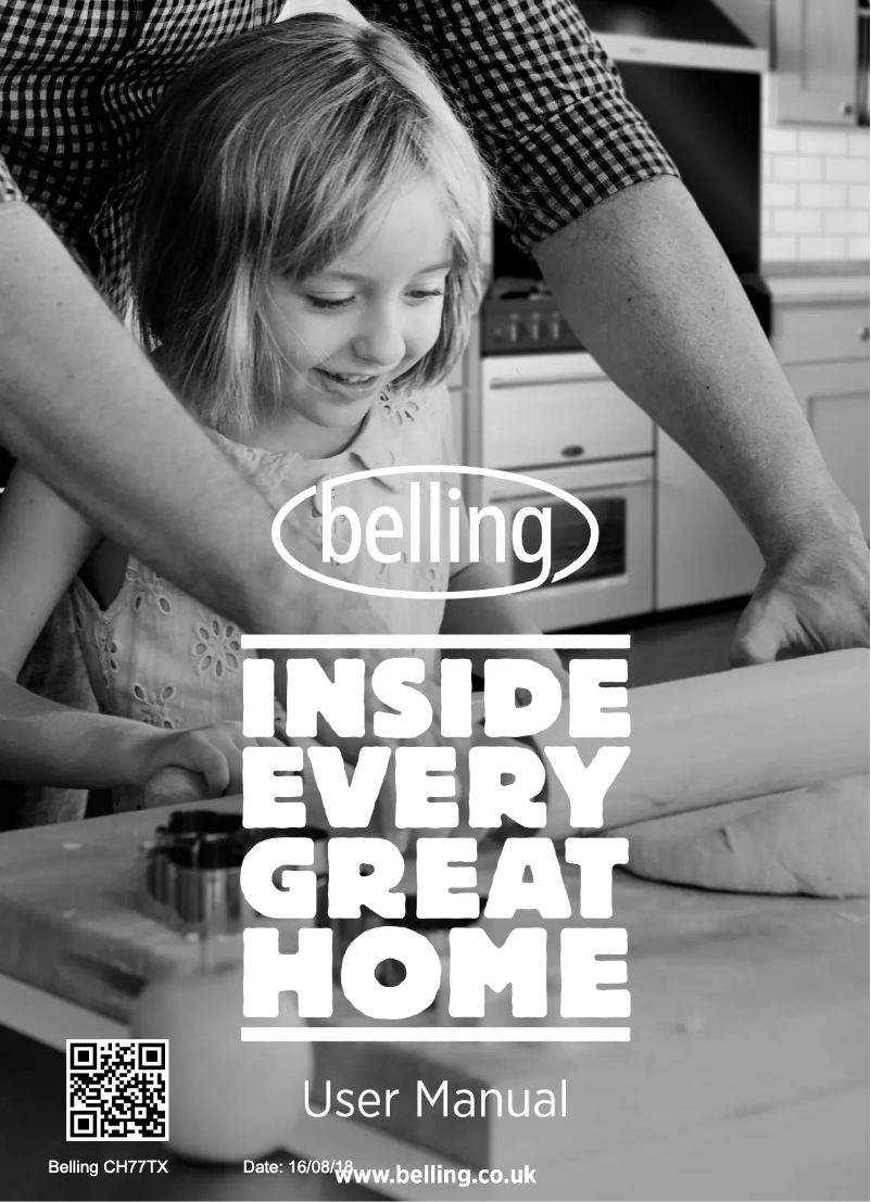 Page 1 of the manual User Manual Belling CH772TX