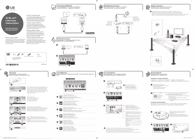 Page 1 of the manual Installation Guide LG BH6240S