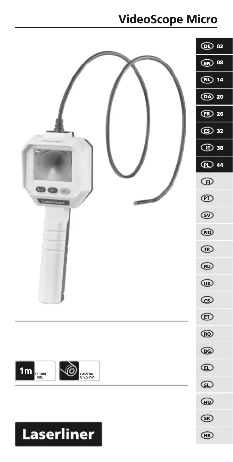 Page 1 of the manual User Manual Laserliner VideoScope Micro