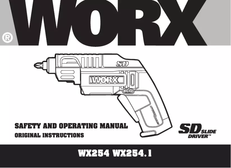 Page 1 of the manual User Manual Worx WX254