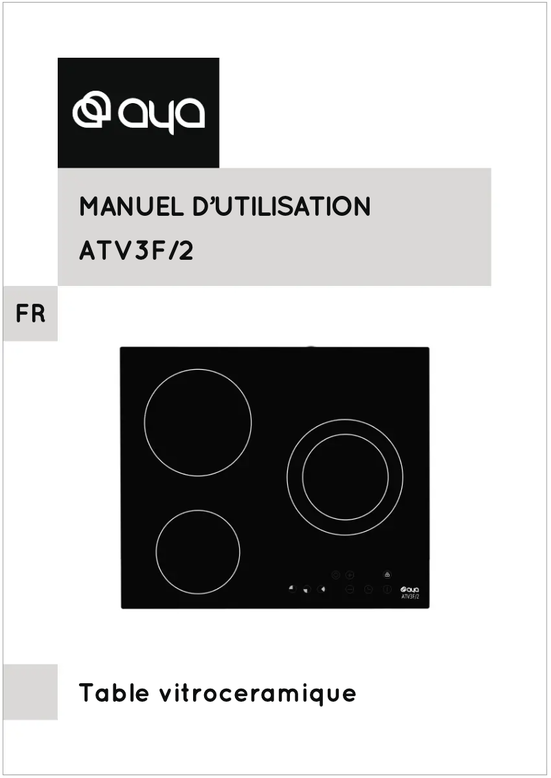 First page image of the manual for ATV3F
