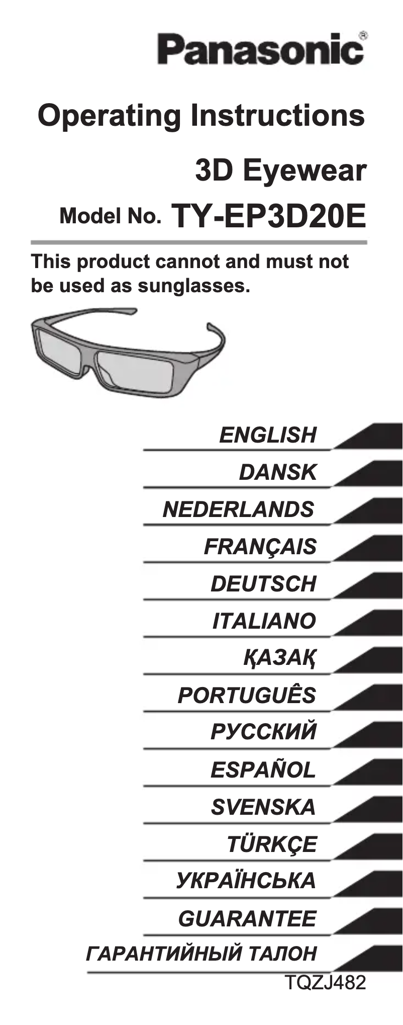 First page image of the manual for TY-EP3D20E