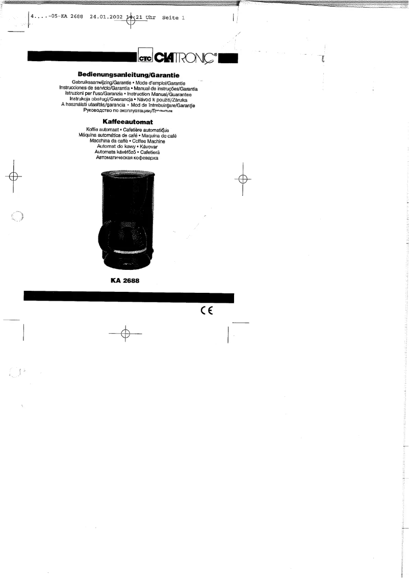 First page image of the manual for KA 2688