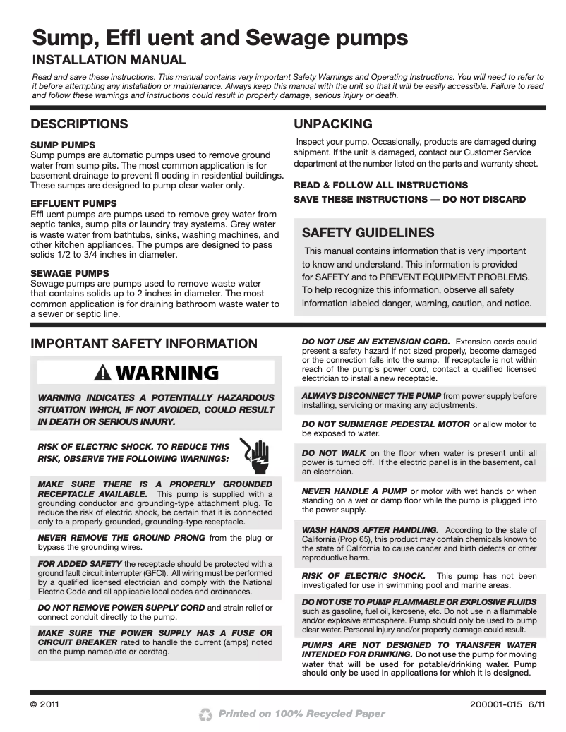 First page image of the manual for CDU980E