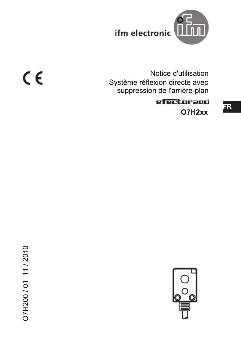 Page 1 of the manual User Manual IFM O7H210