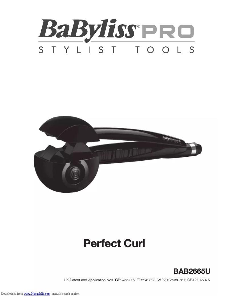 Page 1 of the manual User Manual BaByliss Perfect Curl BAB2665U
