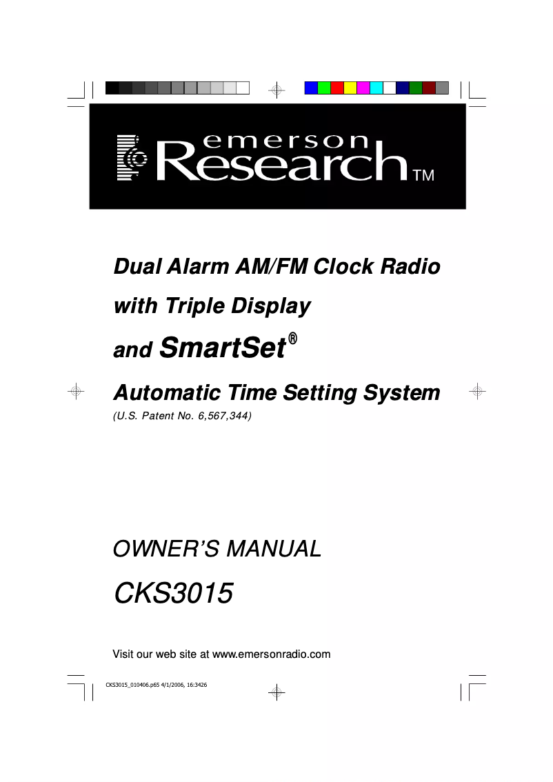First page image of the manual for CKS3015