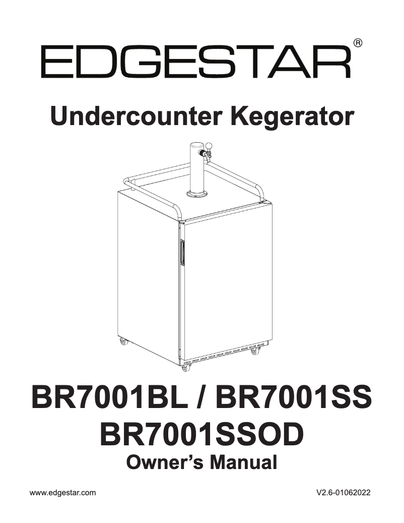 Page 1 of the manual User Manual EdgeStar BR7001BL