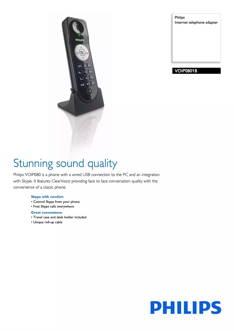 First page image of the manual for VOIP0801B