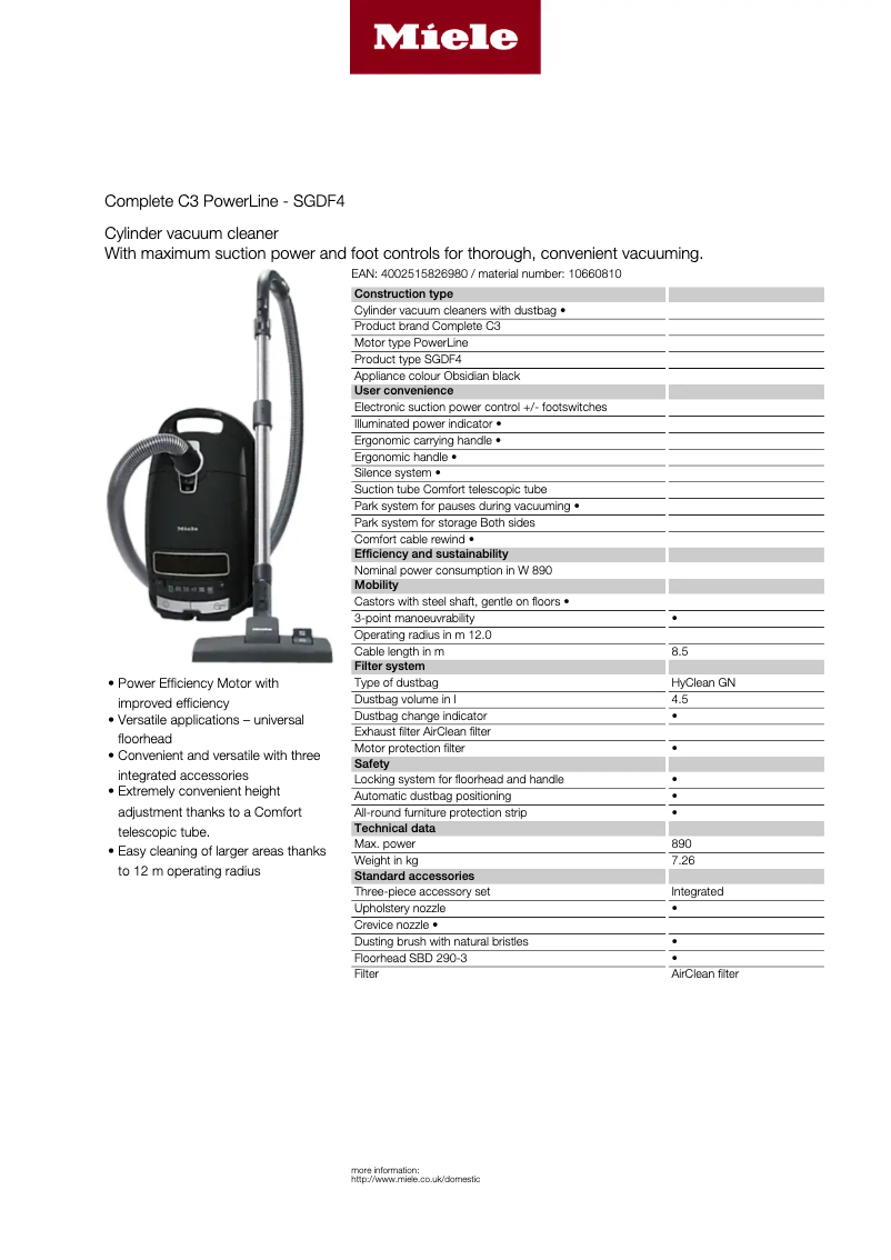 First page image of the manual for Complete C3 PowerLine SGDF4