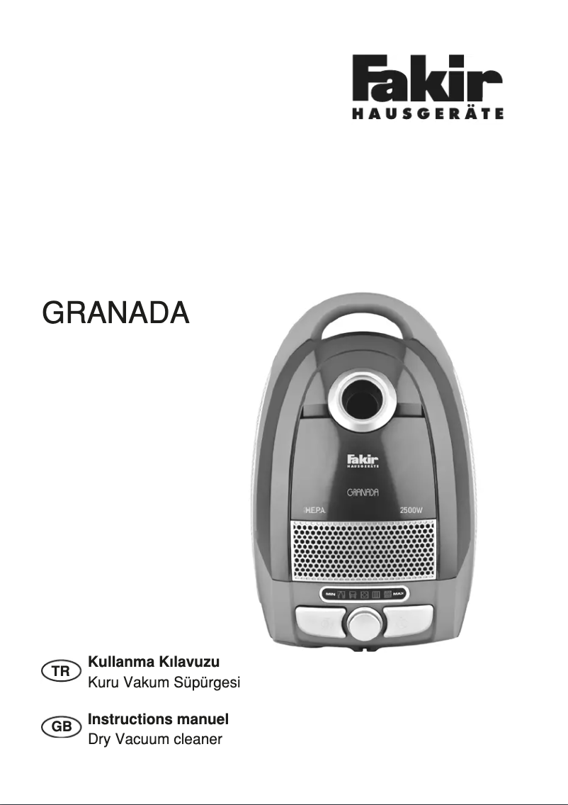 First page image of the manual for Granada