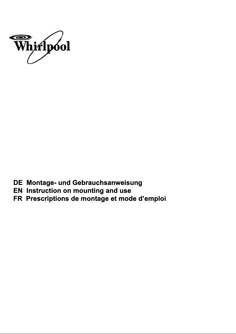 Page 1 de la notice Manuel utilisateur Whirlpool AKR 510 IX