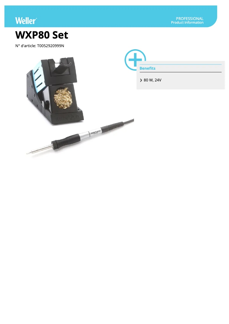 First page image of the manual for WXP 80