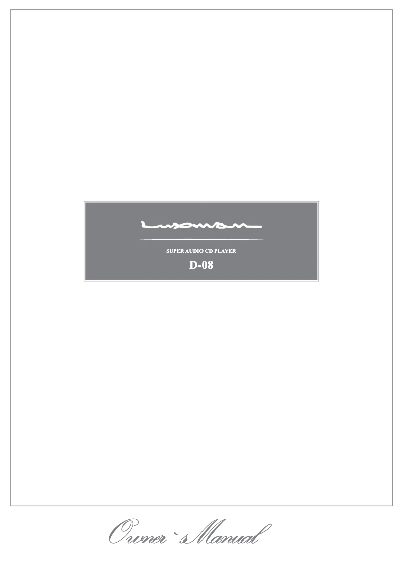 Image de la première page du manuel de l'appareil D-08