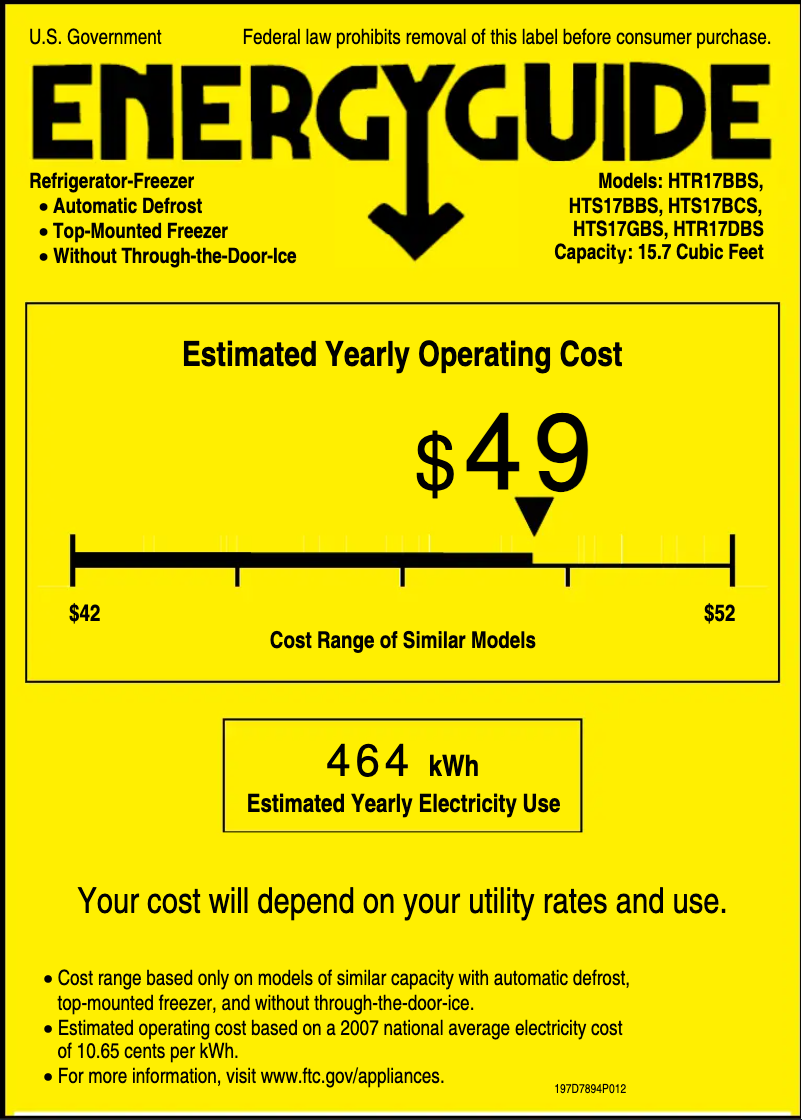 First page image of the manual for HTR17DBSWW