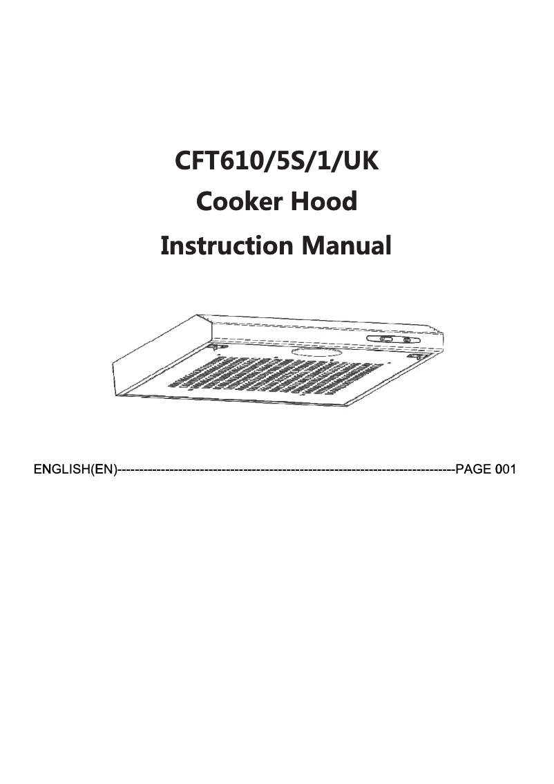 First page image of the manual for CFT610/5S/1/UK