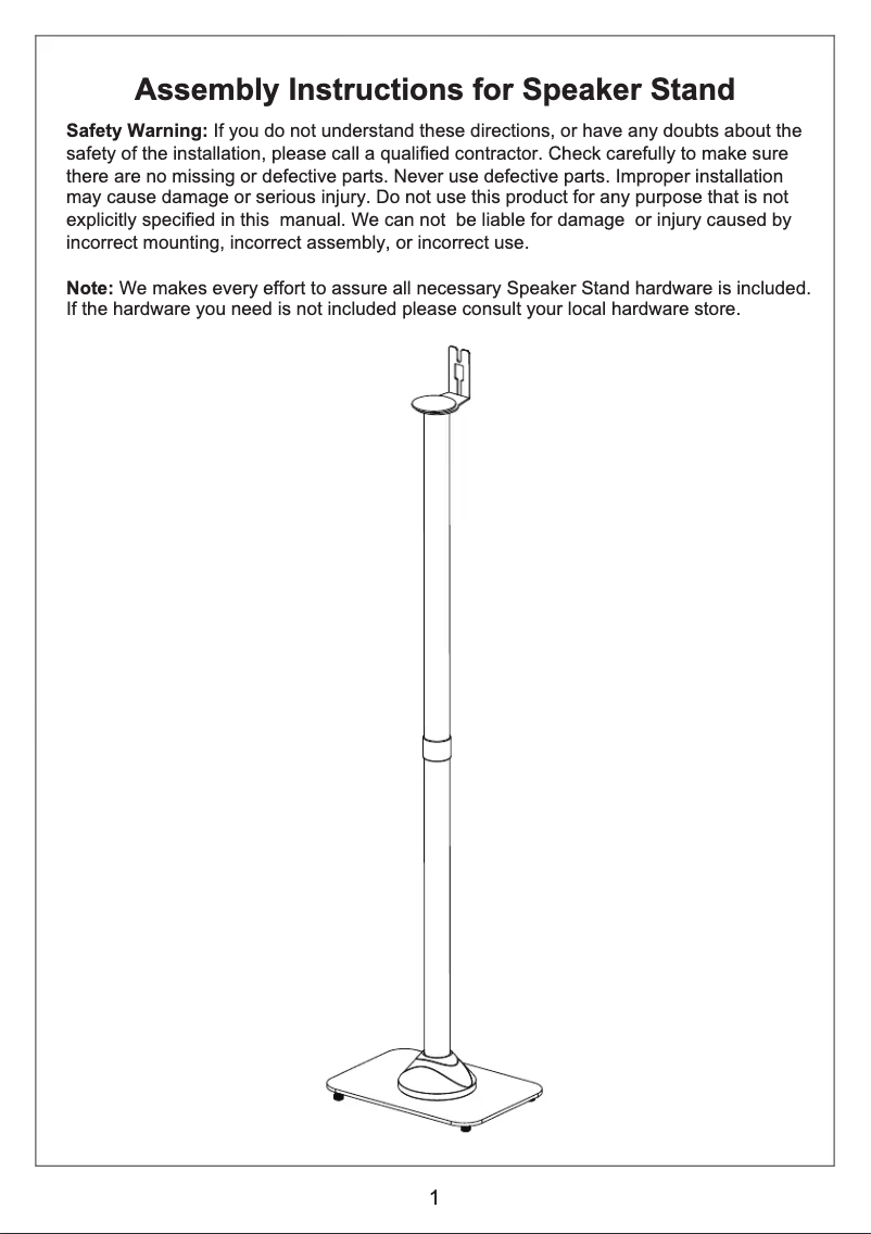 Page 1 of the manual User Manual Techly ICA-SP SSFL01