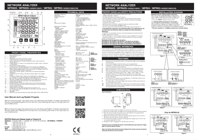 Page 1 of the manual Quick Start Guide ENTES MPR-60S-41