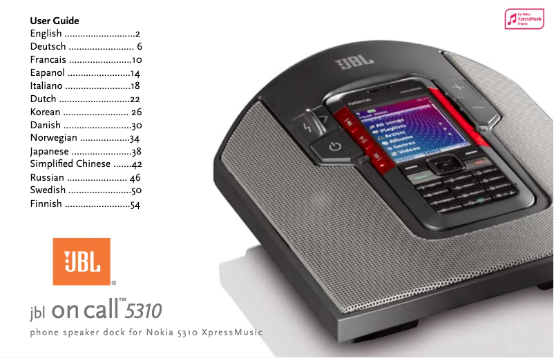 First page image of the manual for On Call 5310