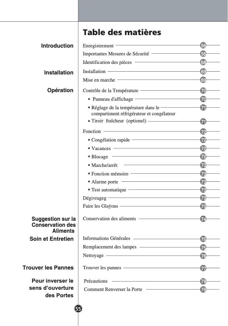 First page image of the manual for GCB409BSQW