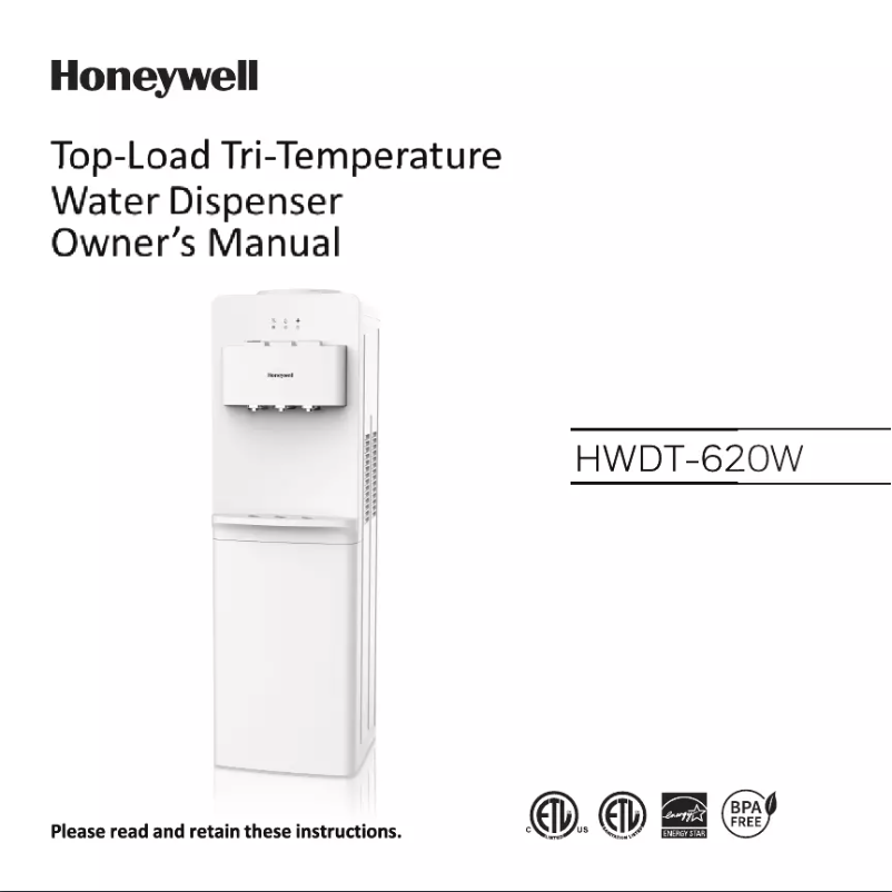 First page image of the manual for HWDT-620W