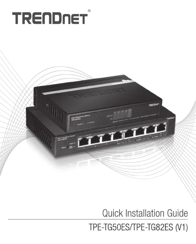 Page 1 of the manual User Manual TRENDnet TPE-TG82ES