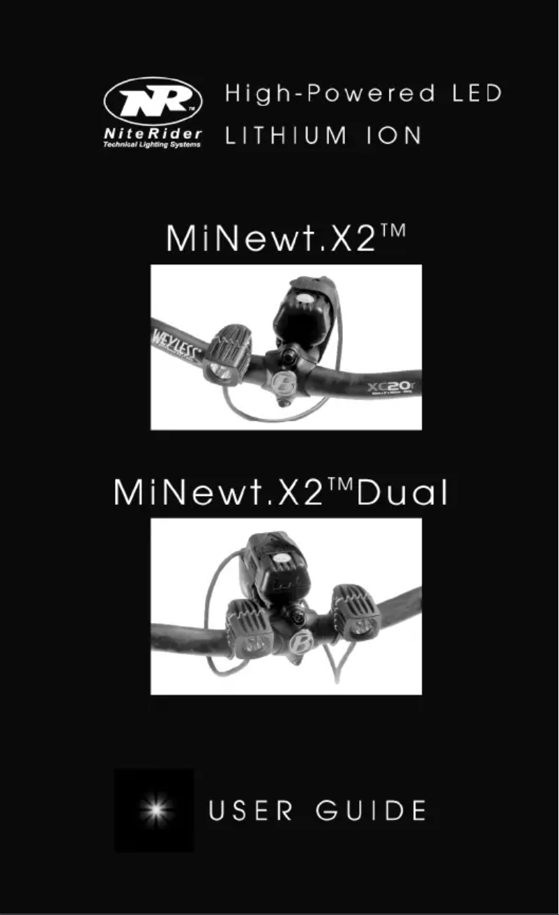 Page 1 of the manual User Manual NiteRider MiNewt X2