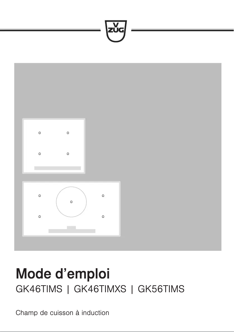 Page 1 of the manual User Manual V-Zug GK46TIMSF