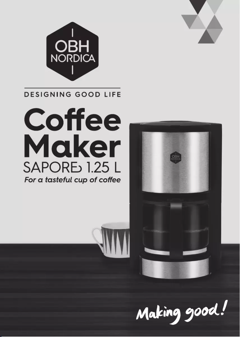 First page image of the manual for Sapore