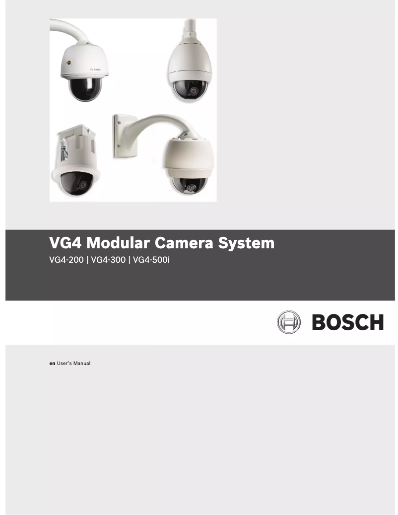 Page 1 of the manual User Manual Bosch AutoDome VG4-162