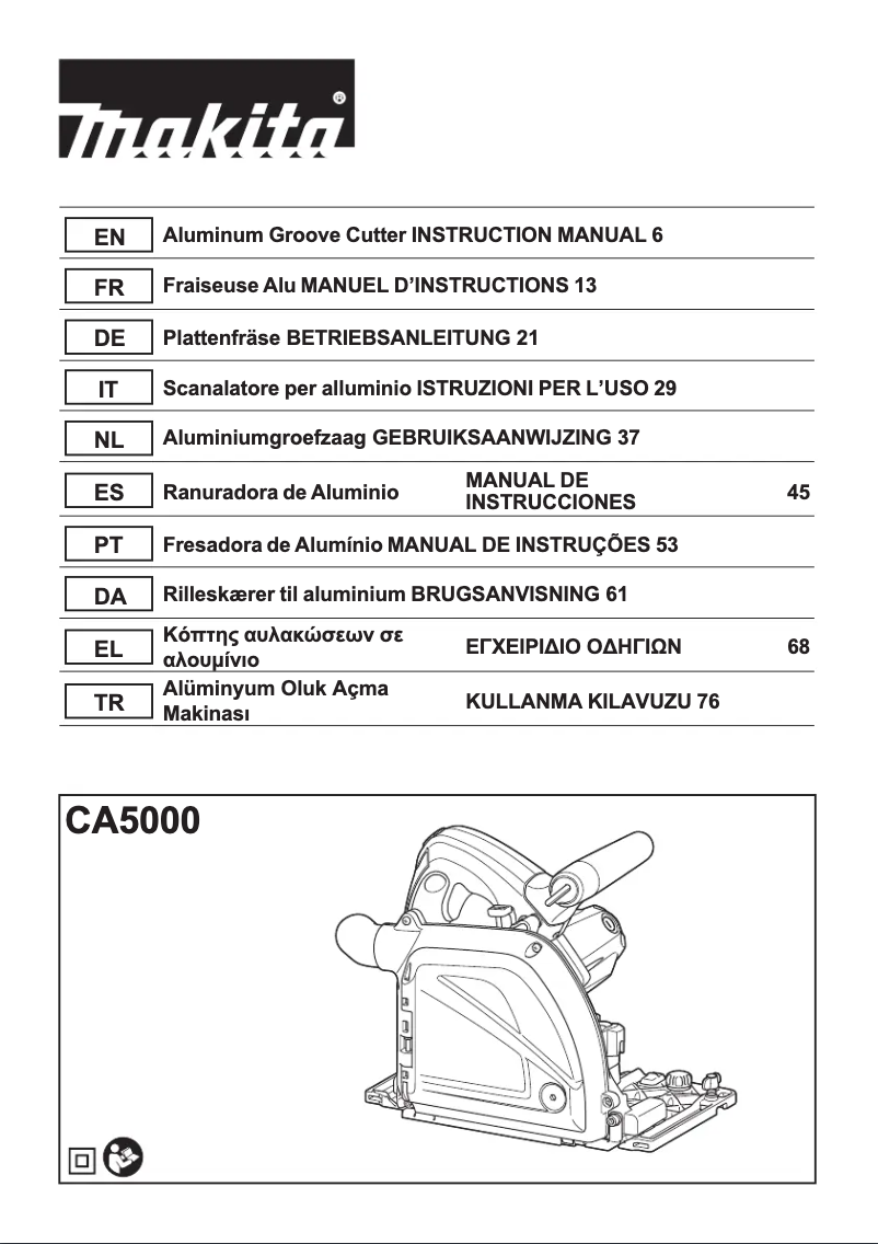 First page image of the manual for CA5000XJ