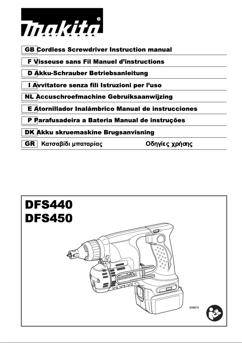 Page 1 of the manual User Manual Makita DFS440