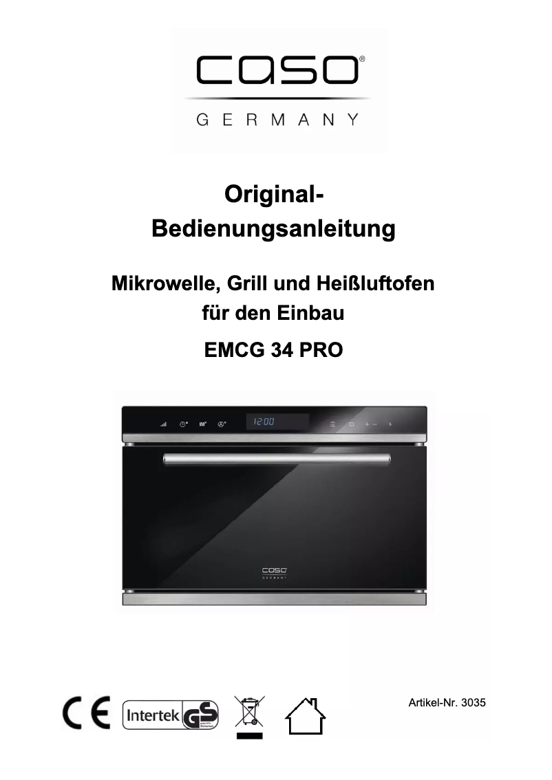 Image de la première page du manuel de l'appareil EMCG 34