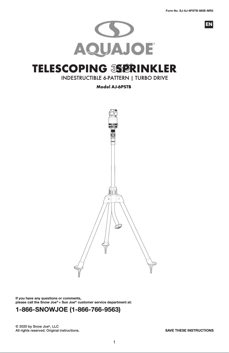 First page image of the manual for AJ-6PSTB-RM