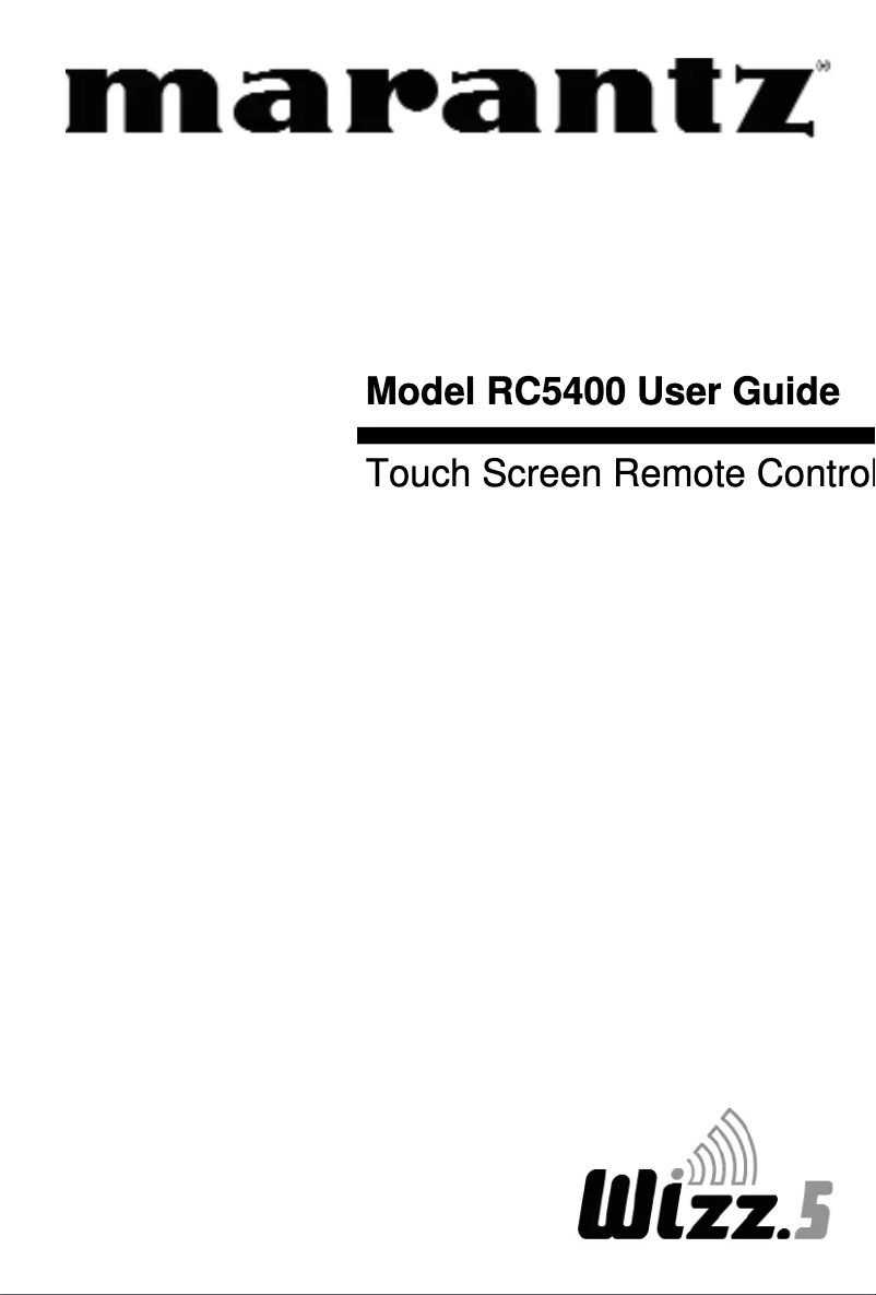First page image of the manual for RC5400