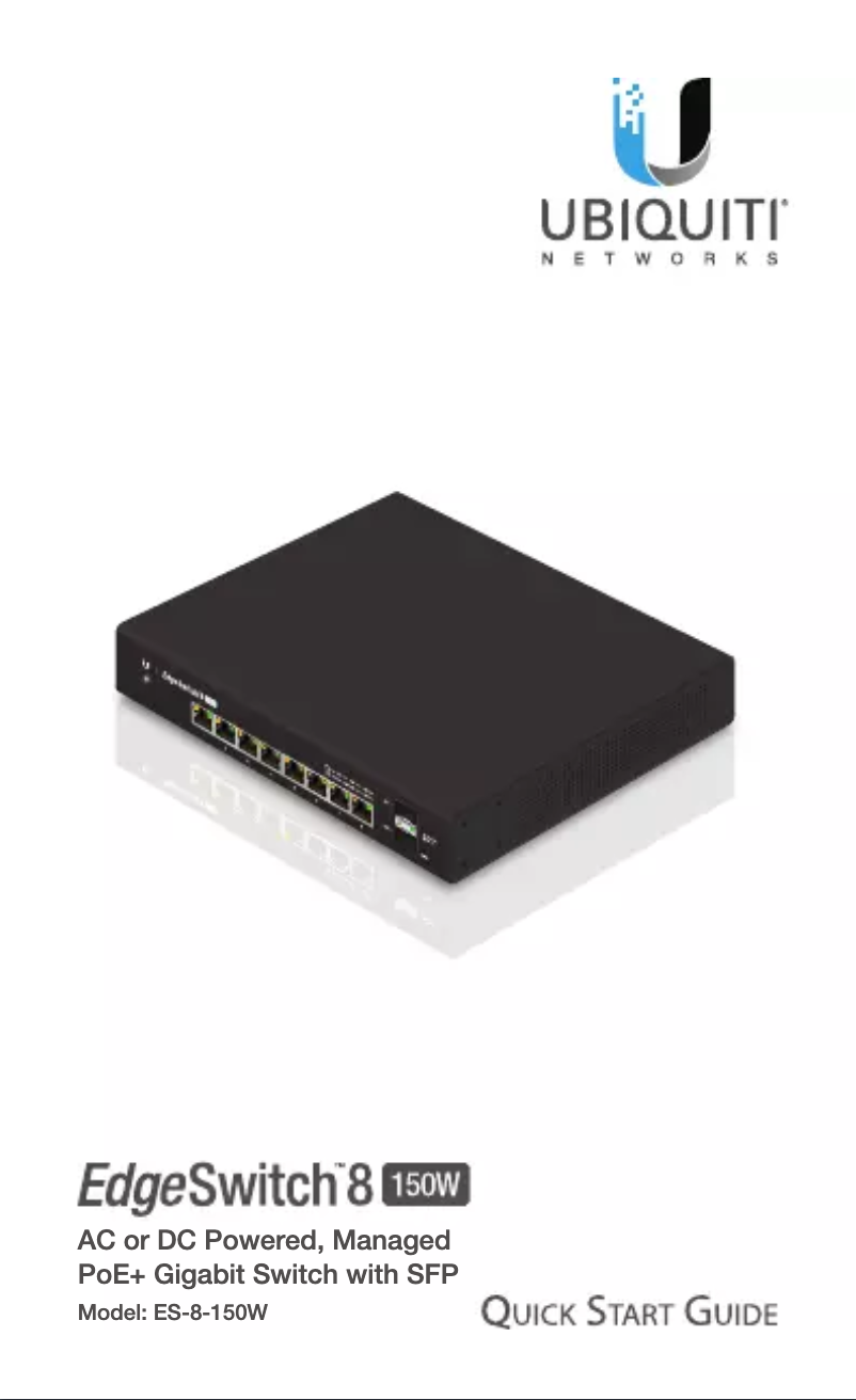 First page image of the manual for EdgeSwitch 8 ES-8-150W