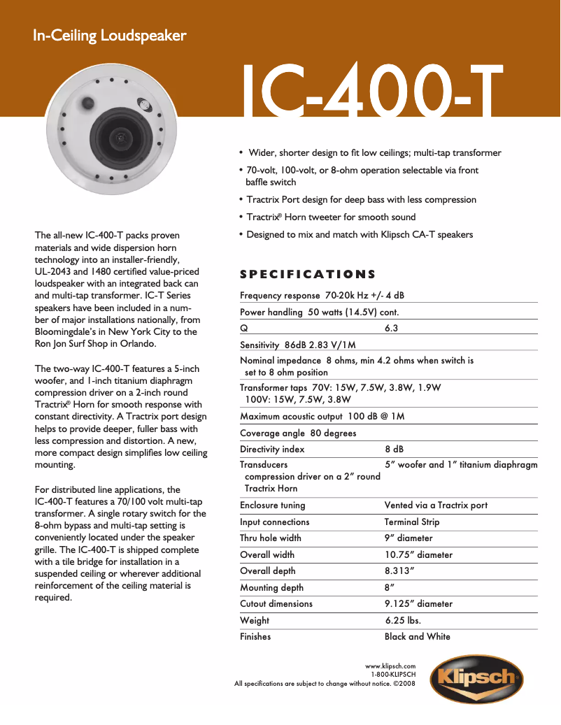 First page image of the manual for IC-400-T