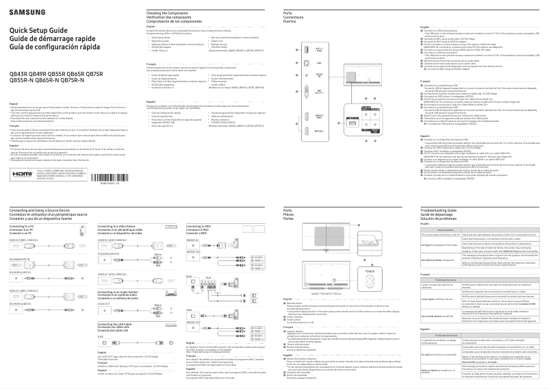 First page image of the manual for QB75R-N