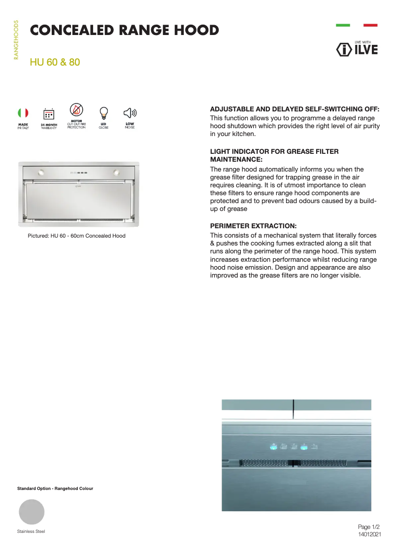 First page image of the manual for HU60