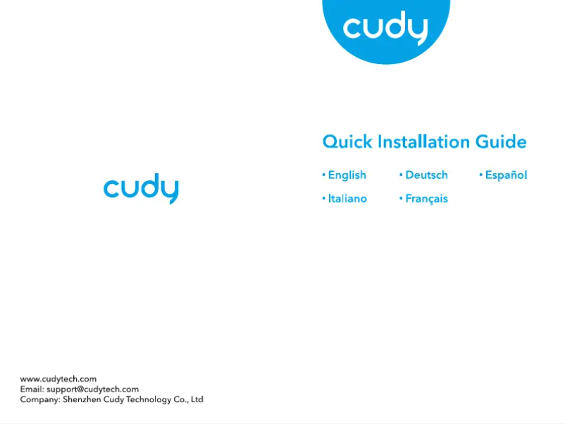 Page 1 of the manual User Manual Cudy MF4