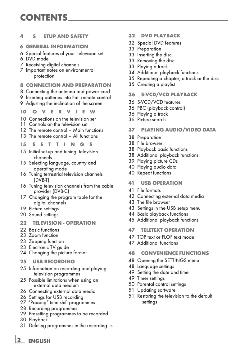 Page 1 of the manual User Manual Grundig 22 VLE 2100 DVD