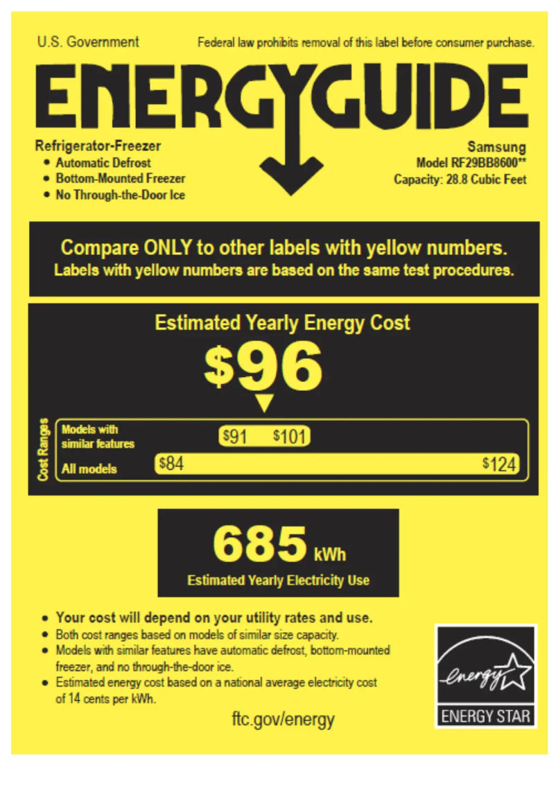 First page image of the manual for RF29BB8600QL