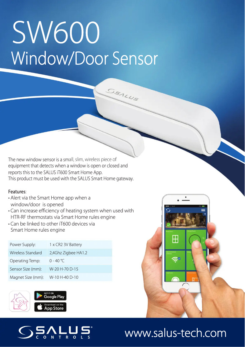 First page image of the manual for SW600