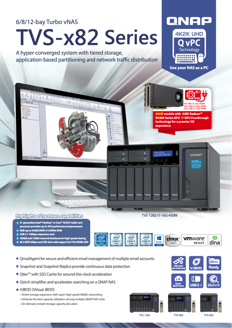 Page 1 of the manual Technical Sheet QNAP TVS-682