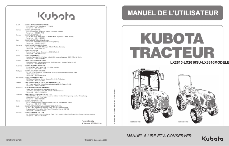 First page image of the manual for LX2610