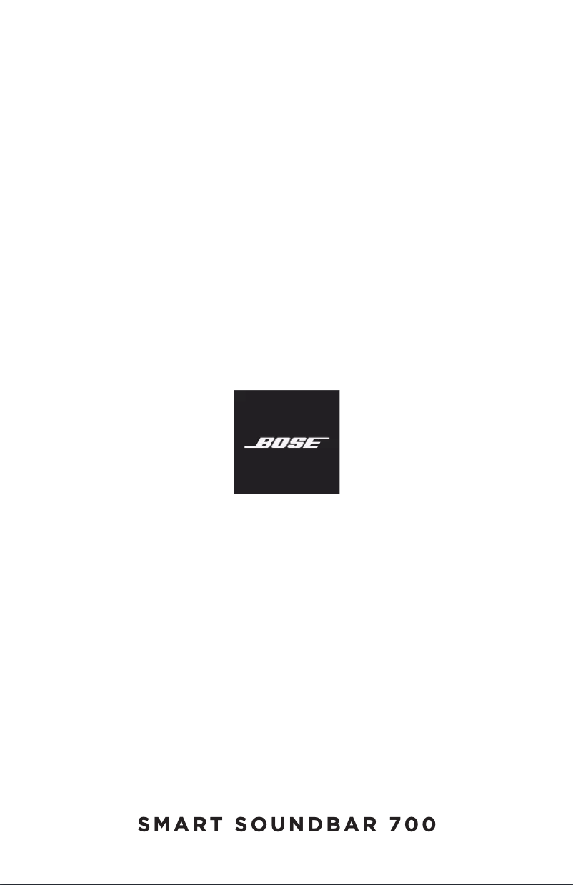 Page 1 of the manual User Manual Bose Smart Soundbar 700