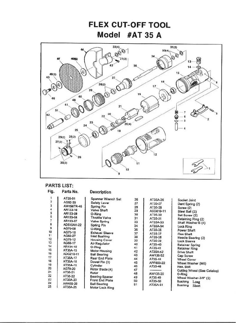 First page image of the manual for AT35A