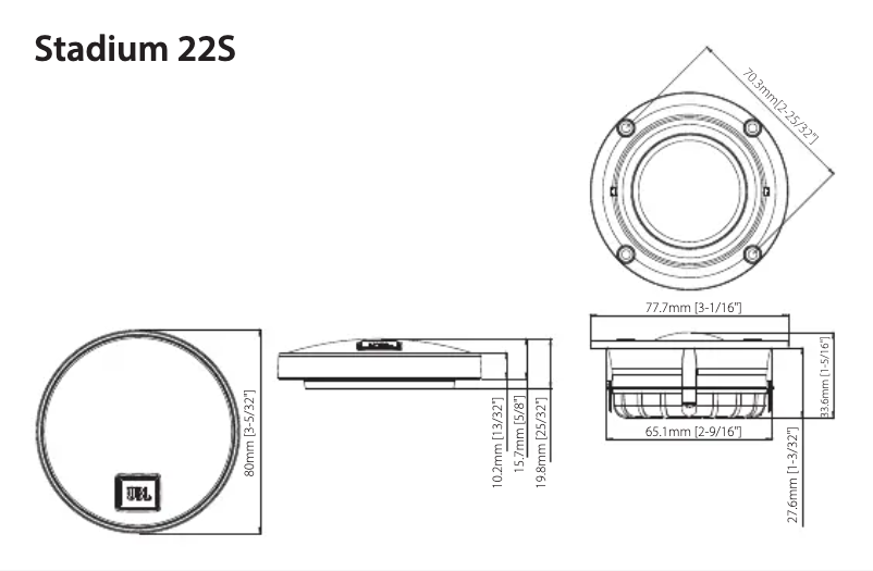 First page image of the manual for Stadium 22S