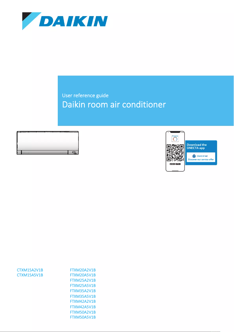 Page 1 of the manual User Manual Daikin FTXM20A5V1B