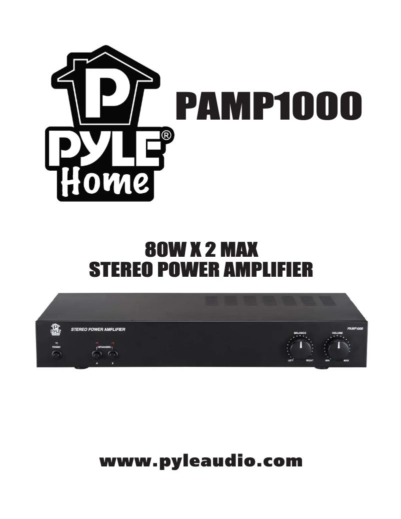 First page image of the manual for PAMP1000